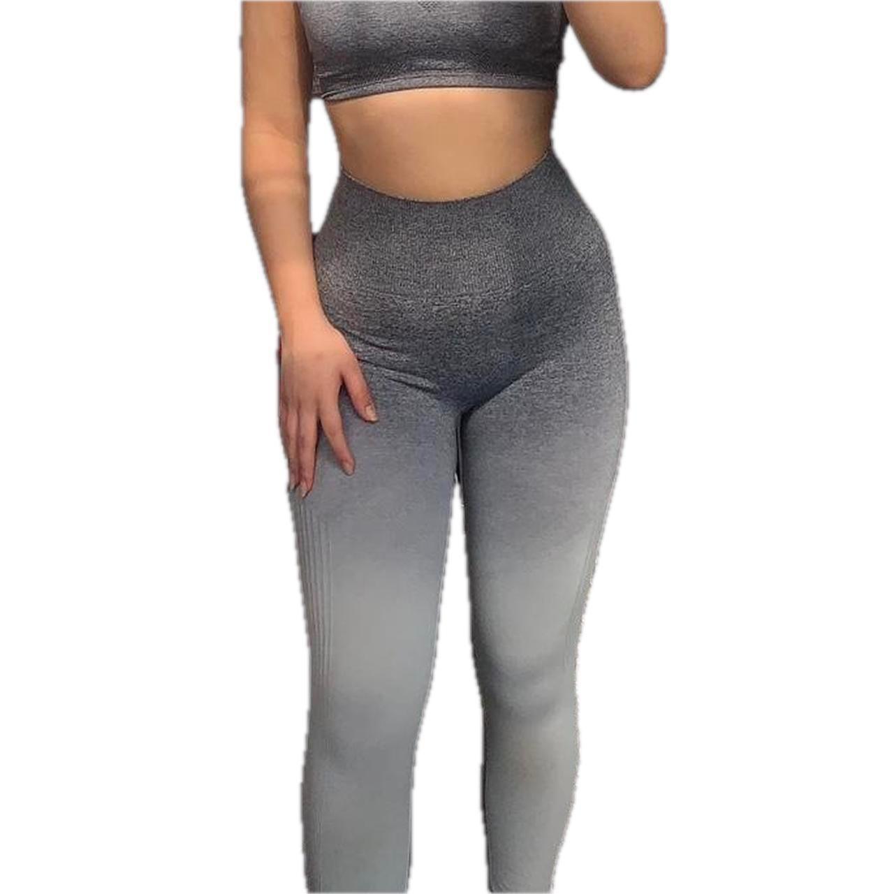 Grey ombre gym leggings hotsell