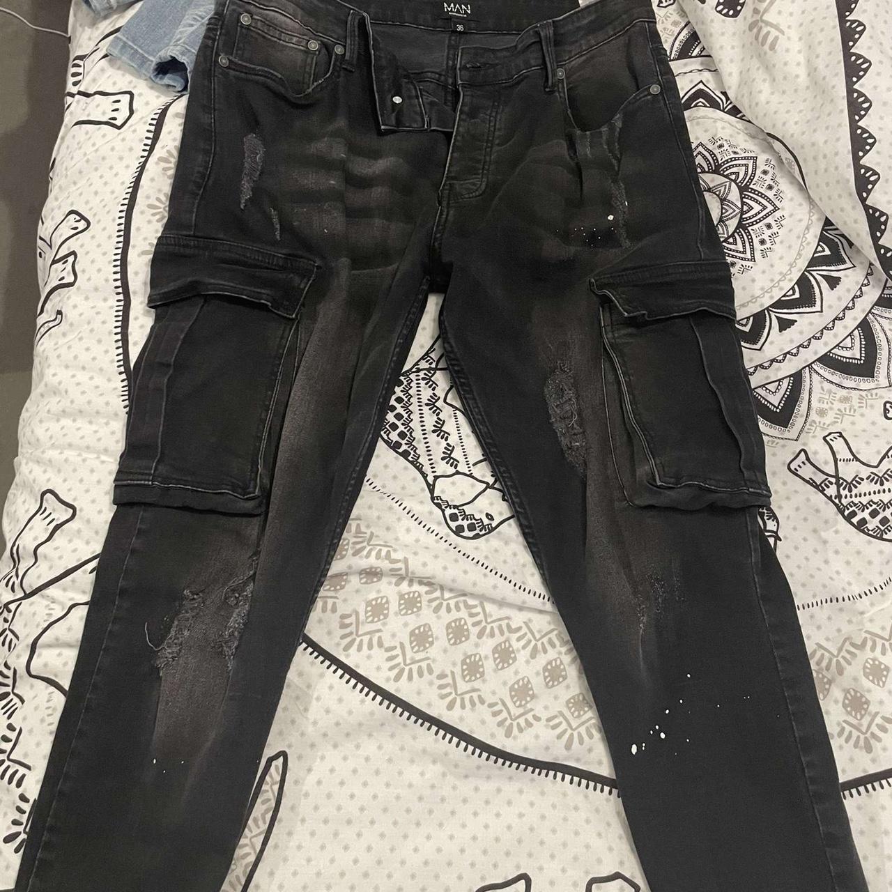 Boohoo man black jeans - Depop