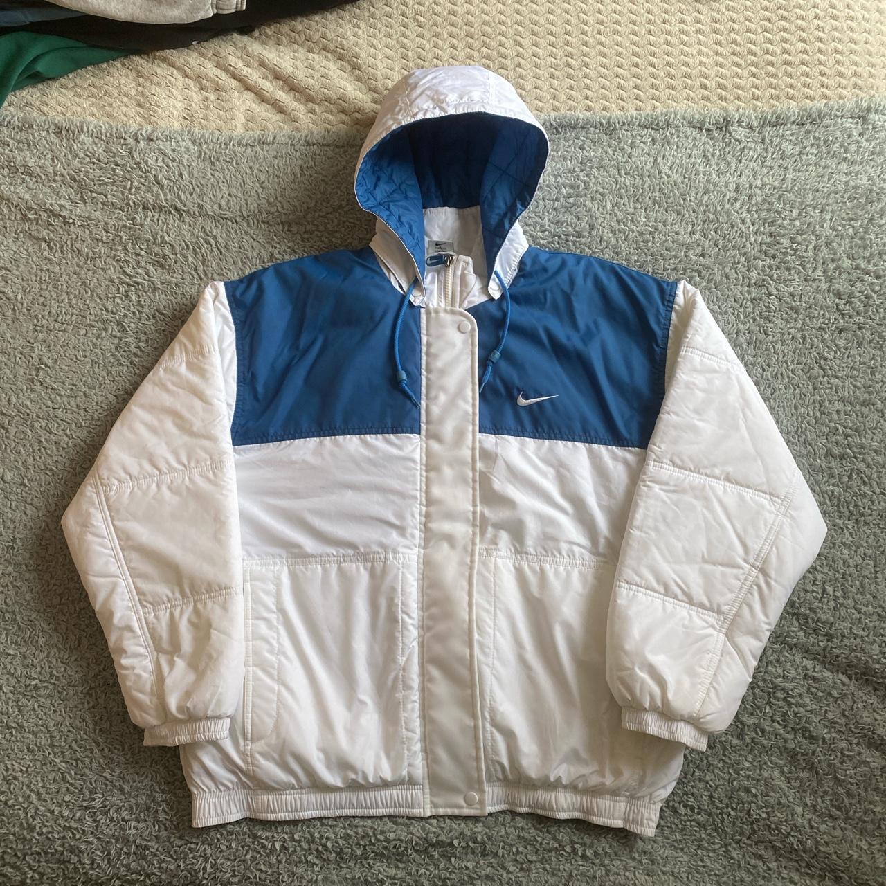 vintage nike puffer jacket really cool piece with... Depop