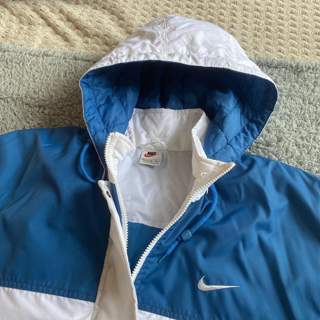 vintage nike puffer jacket really cool piece with... - Depop