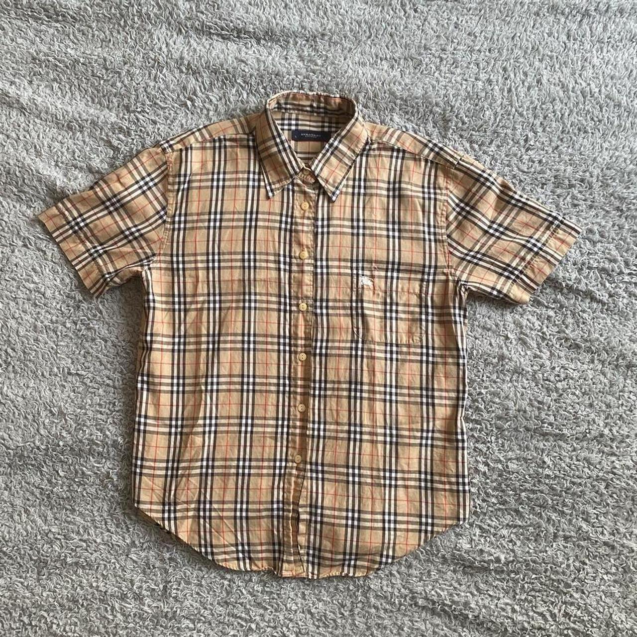 burberry flannel nova check shirt size mens S PTP. Depop