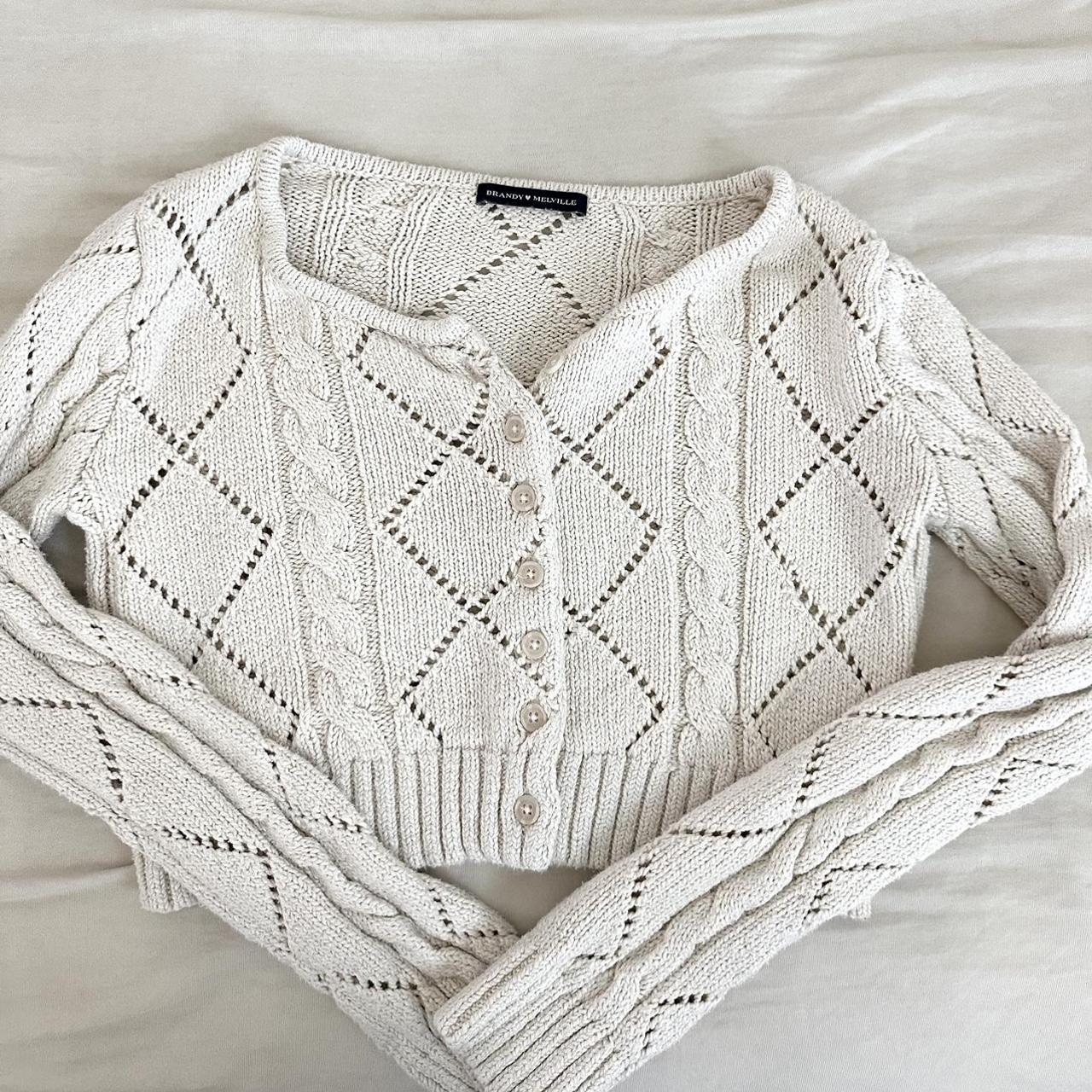 Brandy Melville Women's Cream Jumper Depop