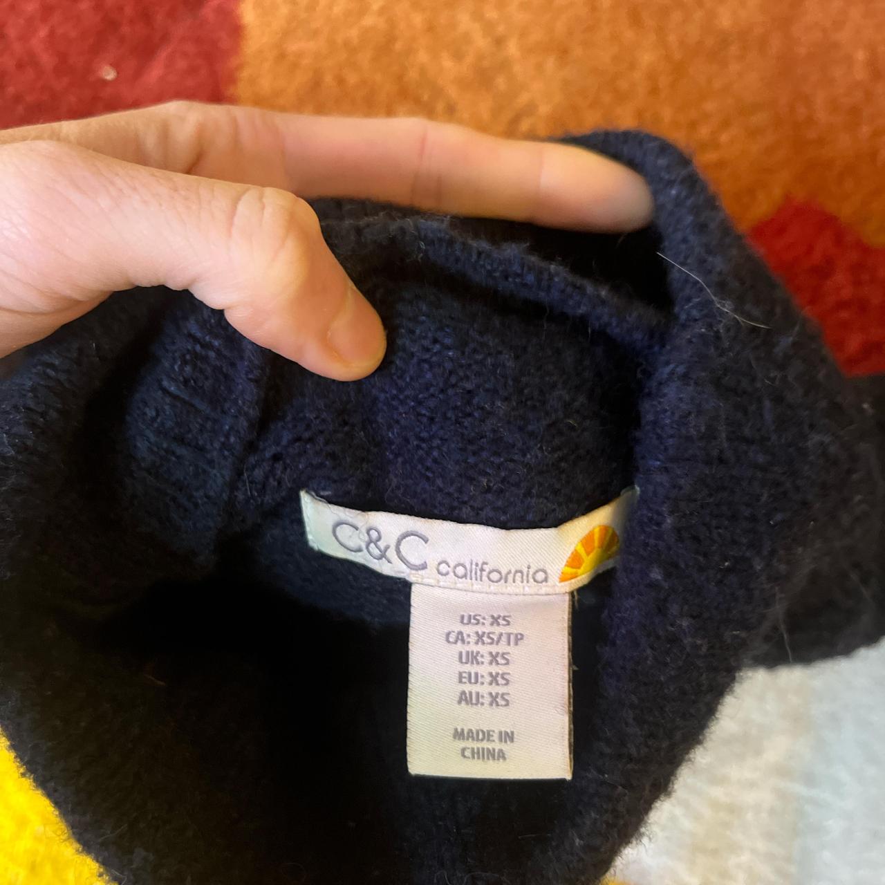 C&C California Women's Sweater - Multi/Navy - XS … - image 2