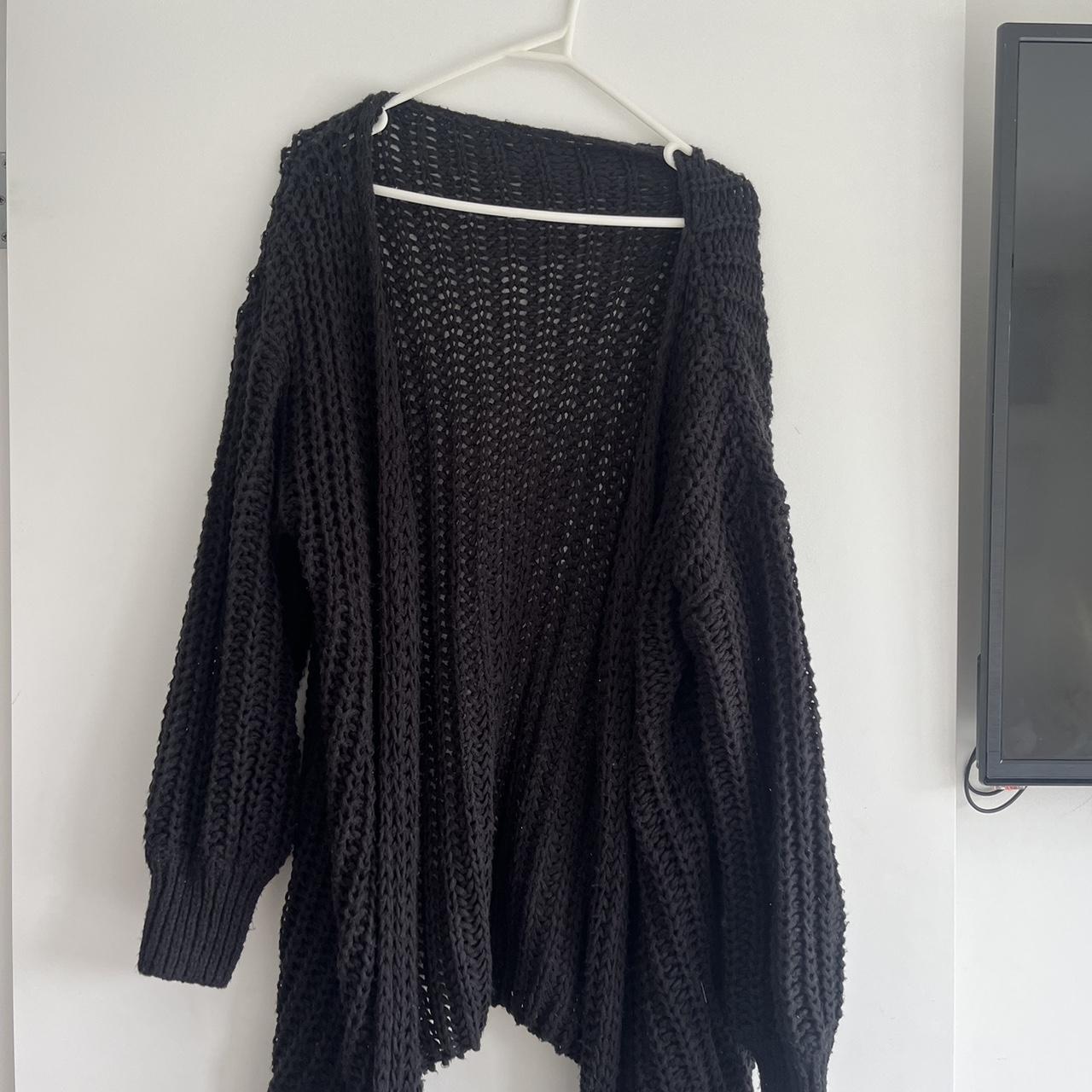 Black knit cardigan Could fit a range of sizes it’s... - Depop