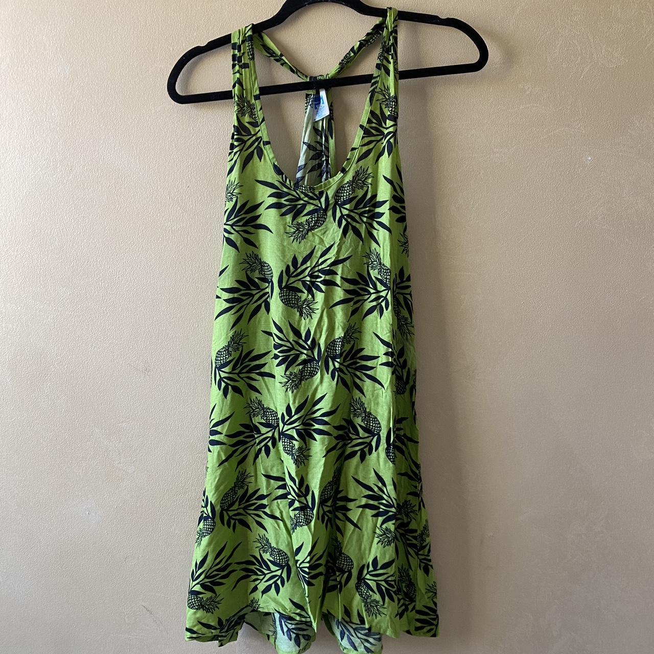 Pineapple Women's Green Dress | Depop