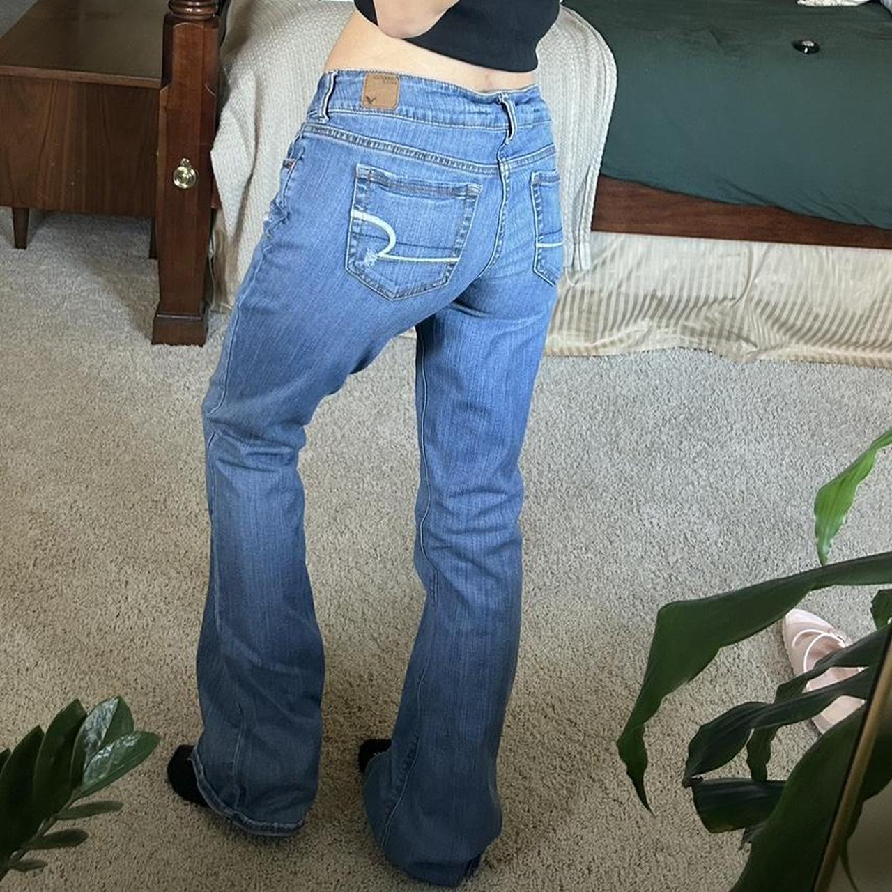 Y2K Low Rise Bootcut Jeans -flared Bottom With A... - Depop