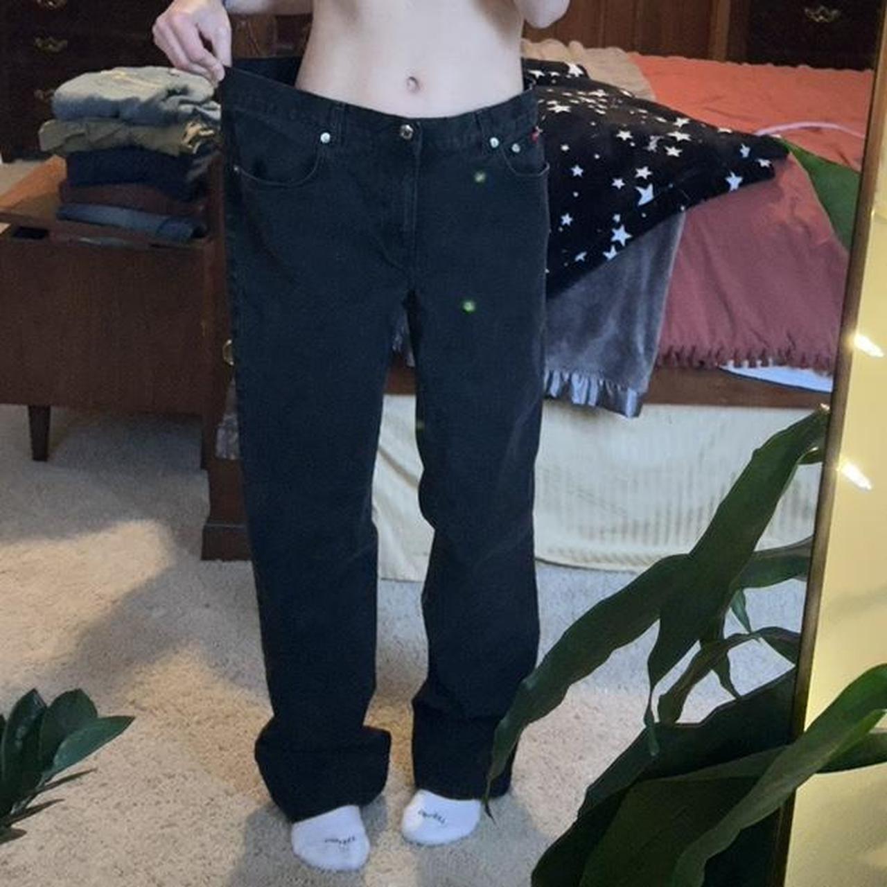 Chaps Women's Black Jeans Depop