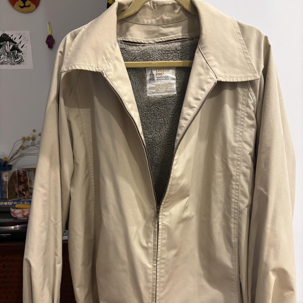 vintage london fog jacket with faux fur lining,