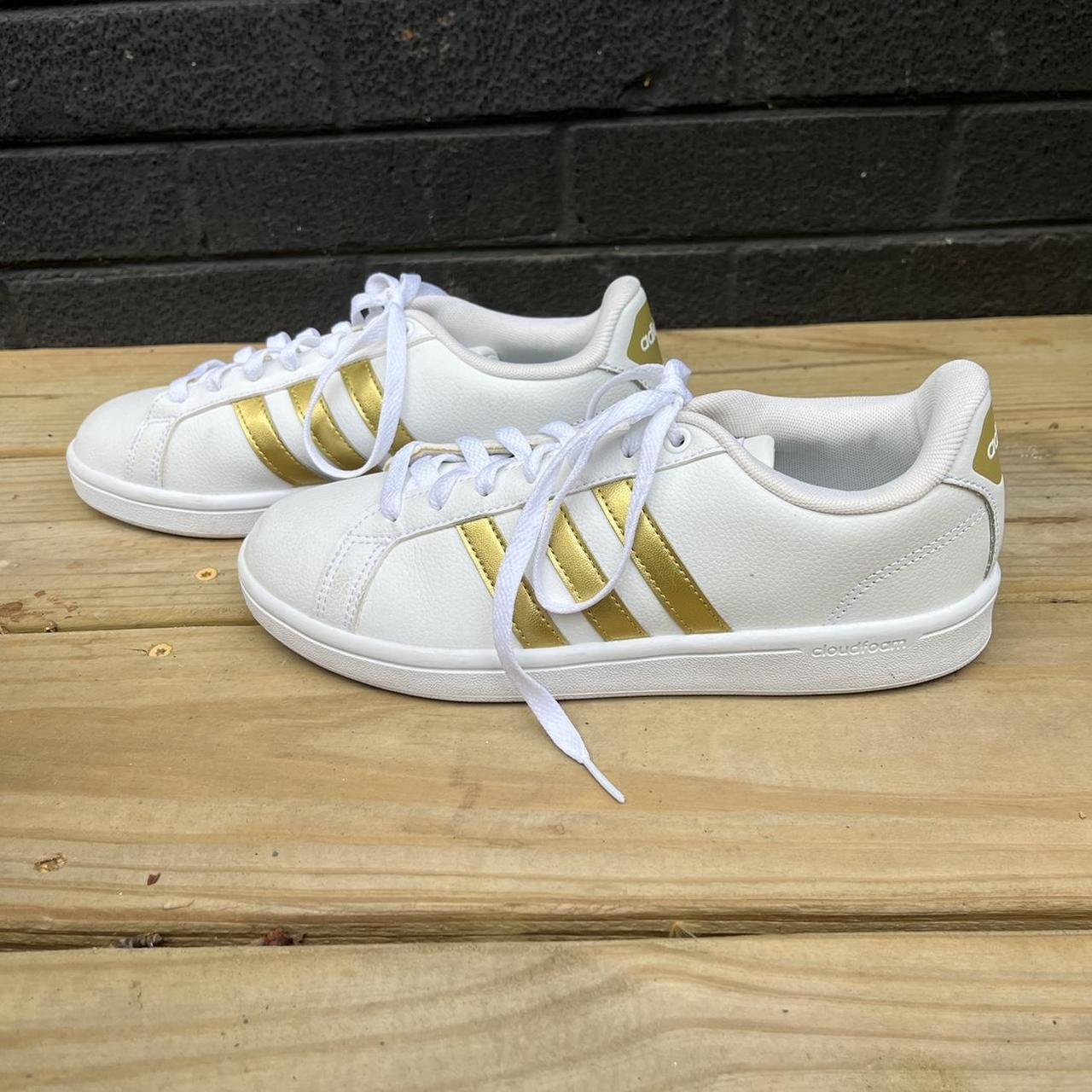 Adidas baseline white and gold online