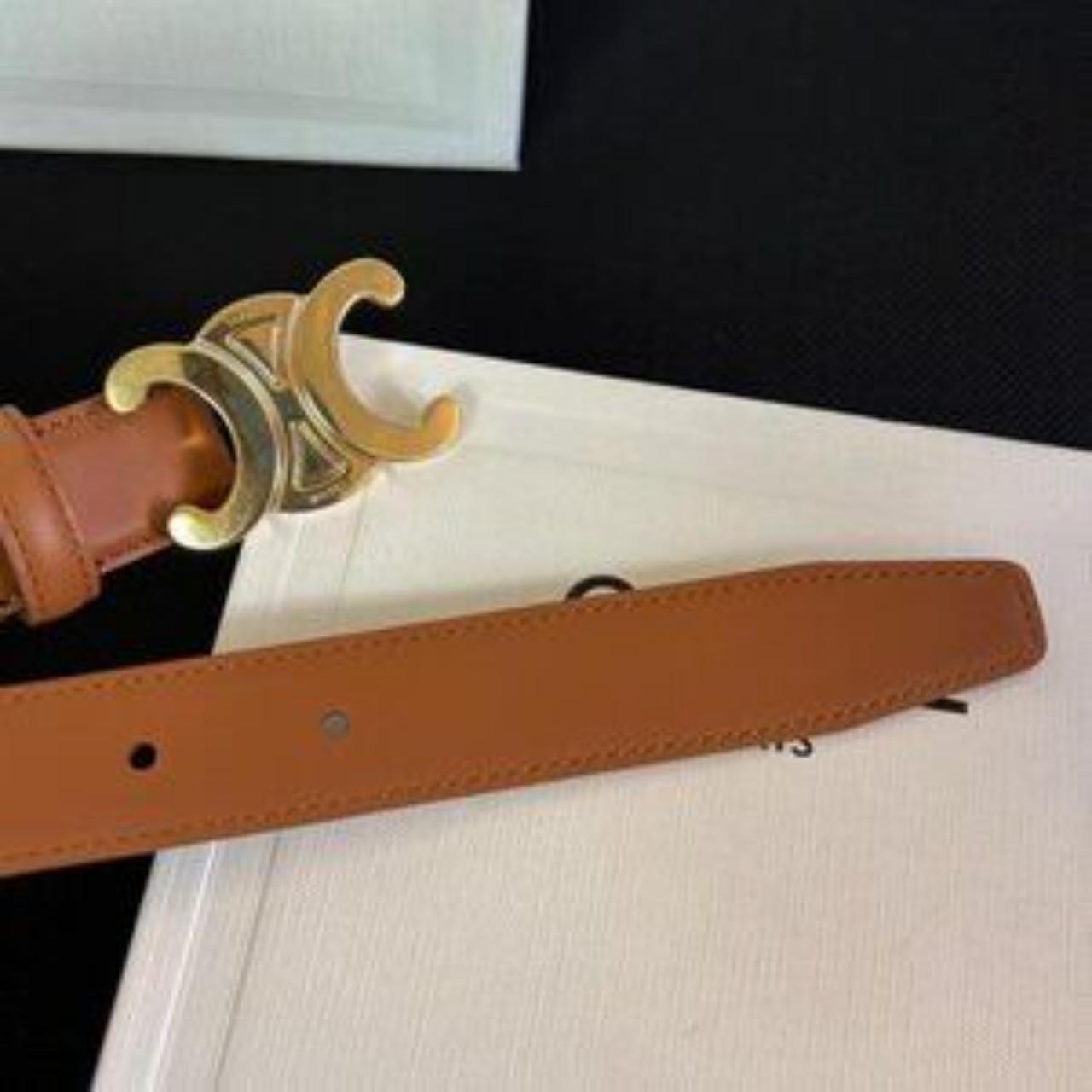 Celine Triomphe Medium Calfskin Leather Belt | Depop