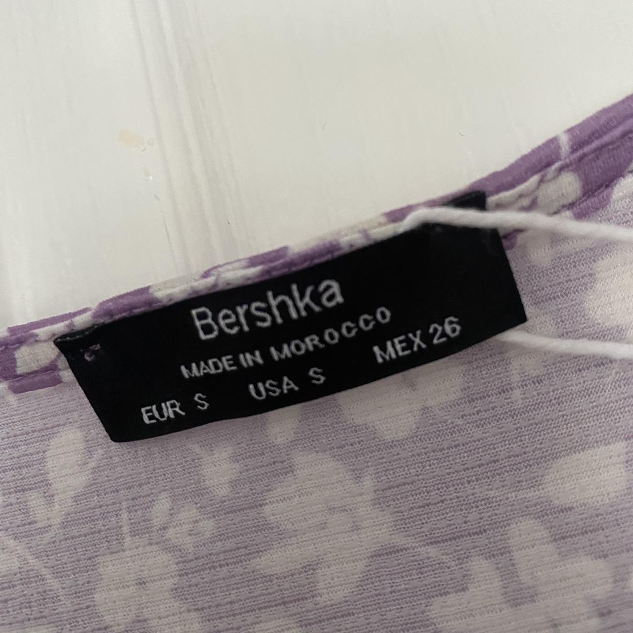Bershka Lilac Floral Dress Mini/ Summer... Depop