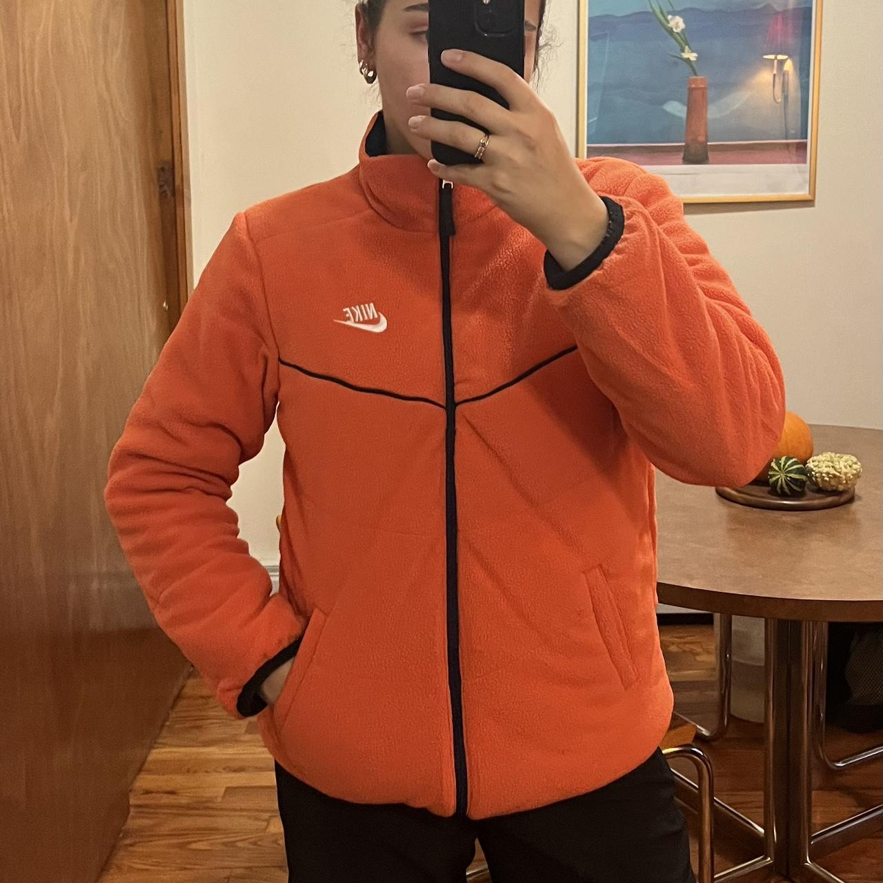 Orange nike 2025 jacket women's