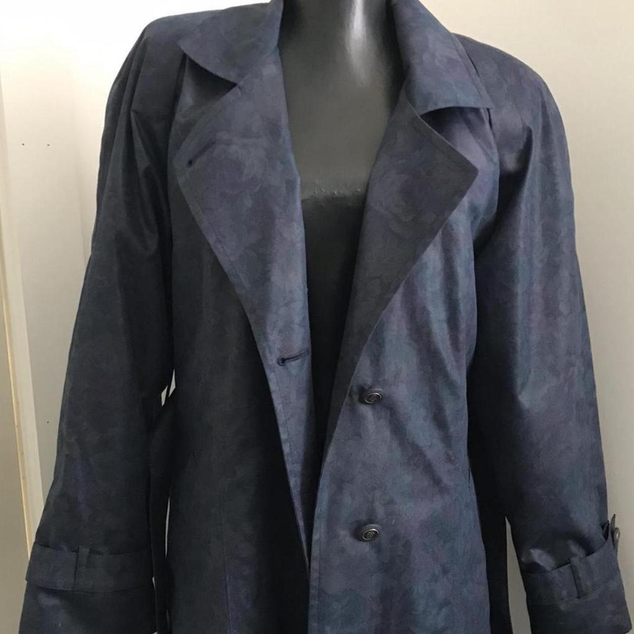 Vintage London Fog Navy Trench Coat Flannel Depop