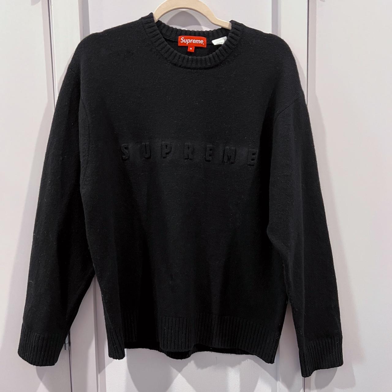 Supreme Raised Logo Sweater Black