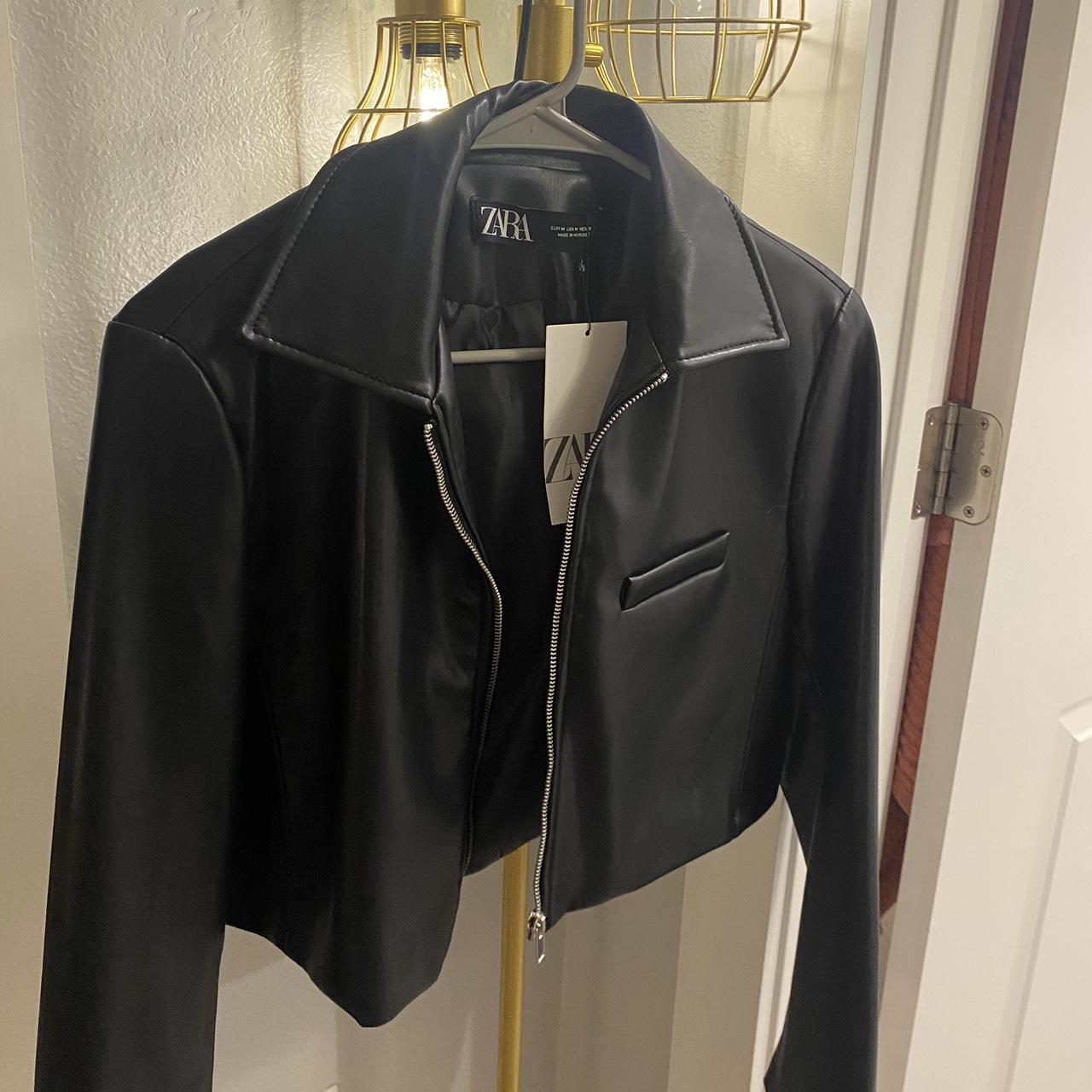 Brand new Zara cropped leather jacket Fits a small... Depop