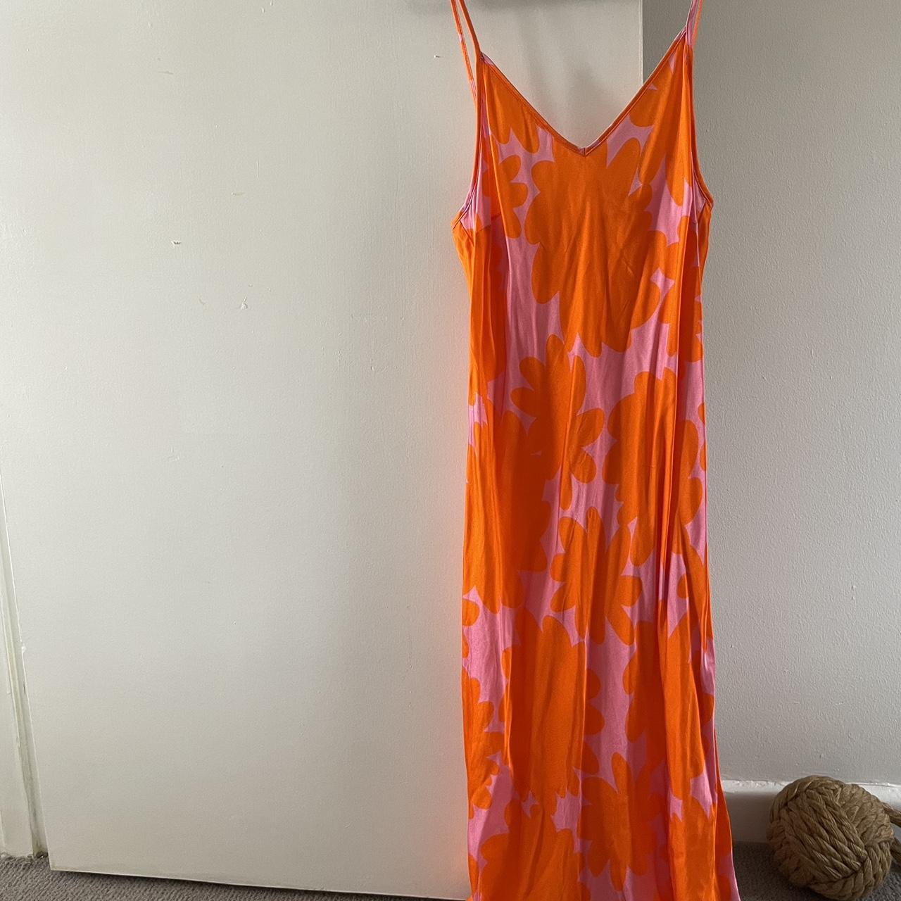 Gorman Women's Pink and Orange Dress Depop