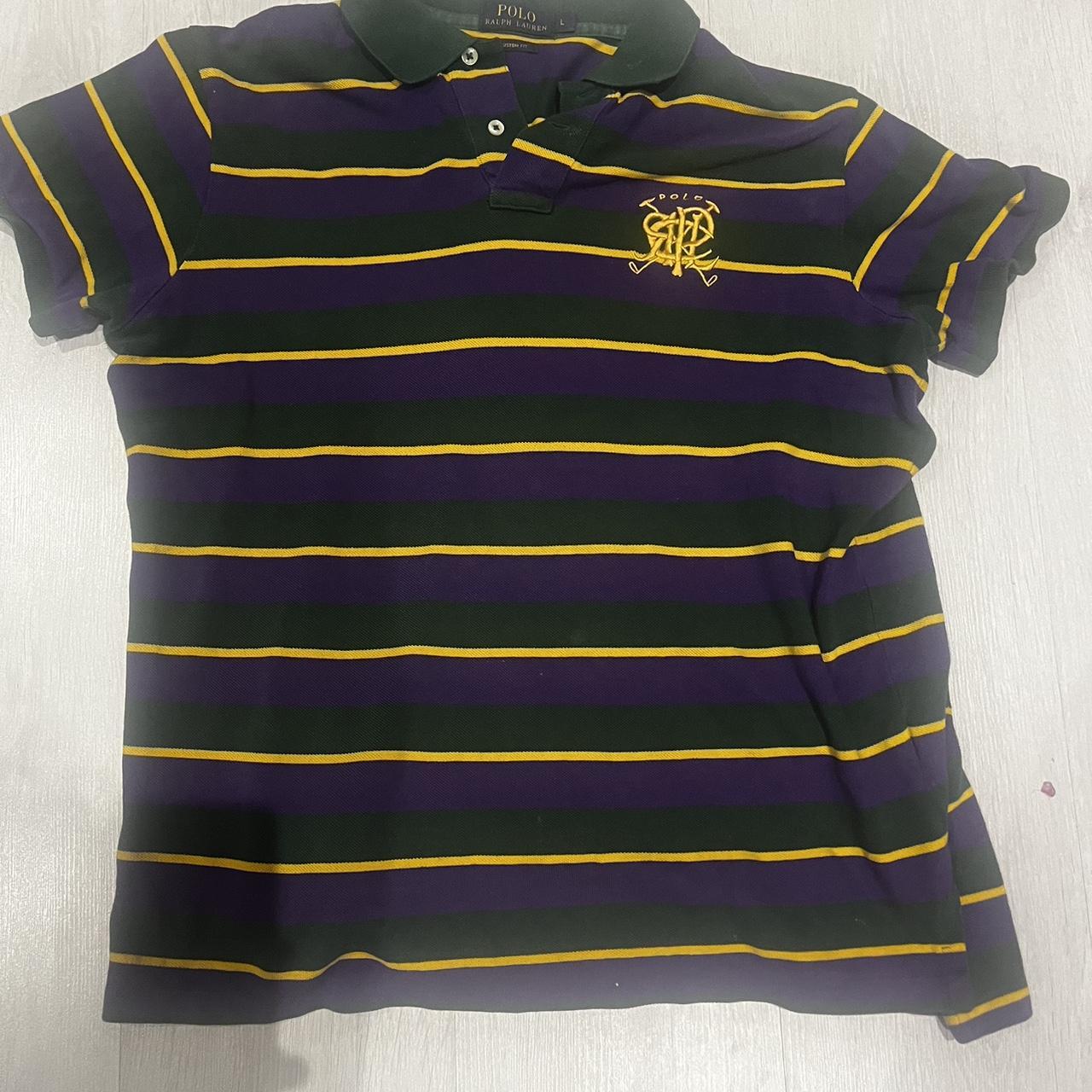 Polo Ralph Lauren purple and yellow green polo