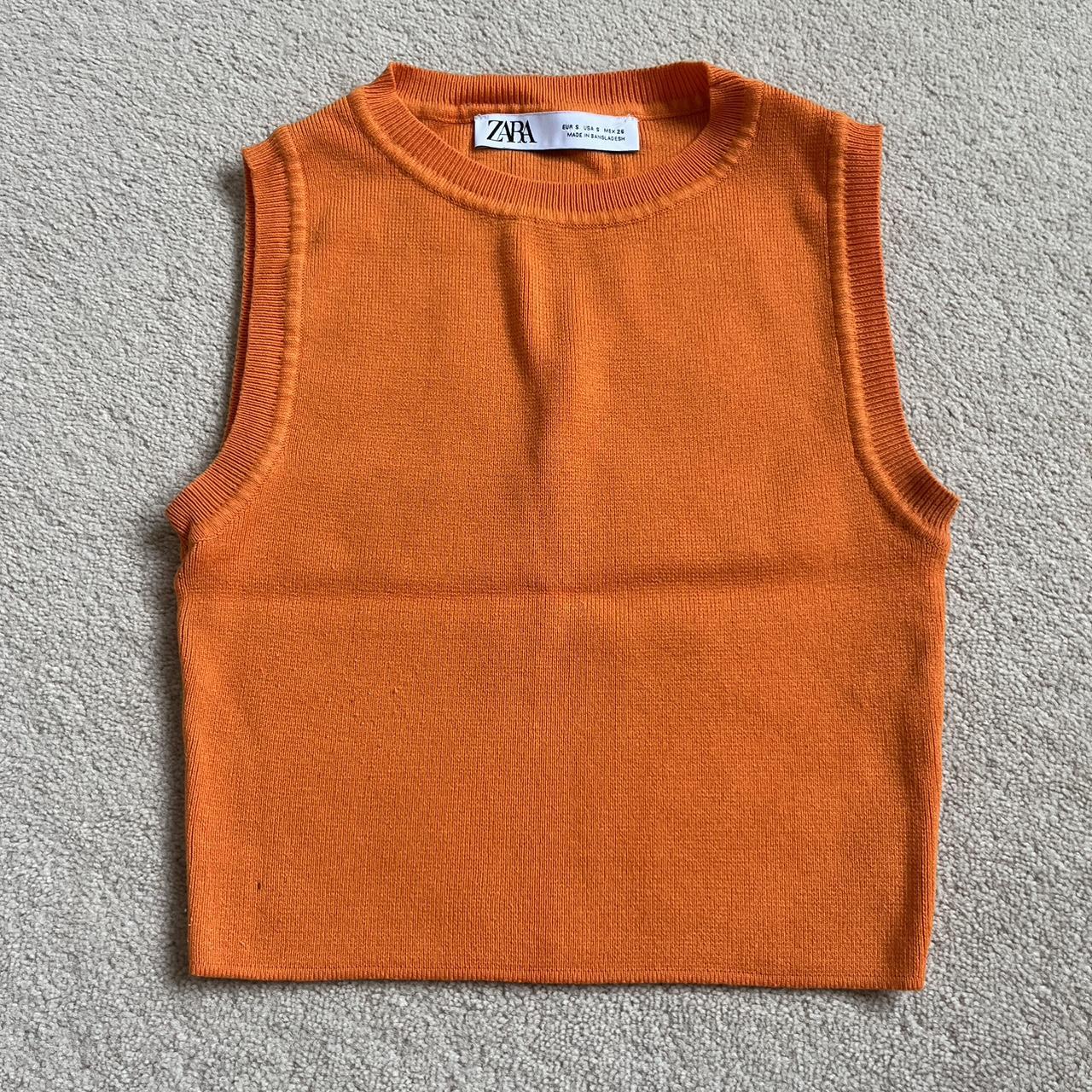 Depop Cropped Cable Knit Sweater Zara Cropped Fit Cropped Knit - Main Image