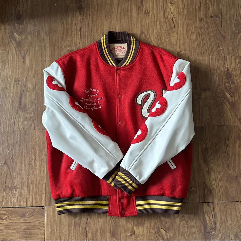 Vandy The Pink Burger Varsity Jacket Men's Size... - Depop