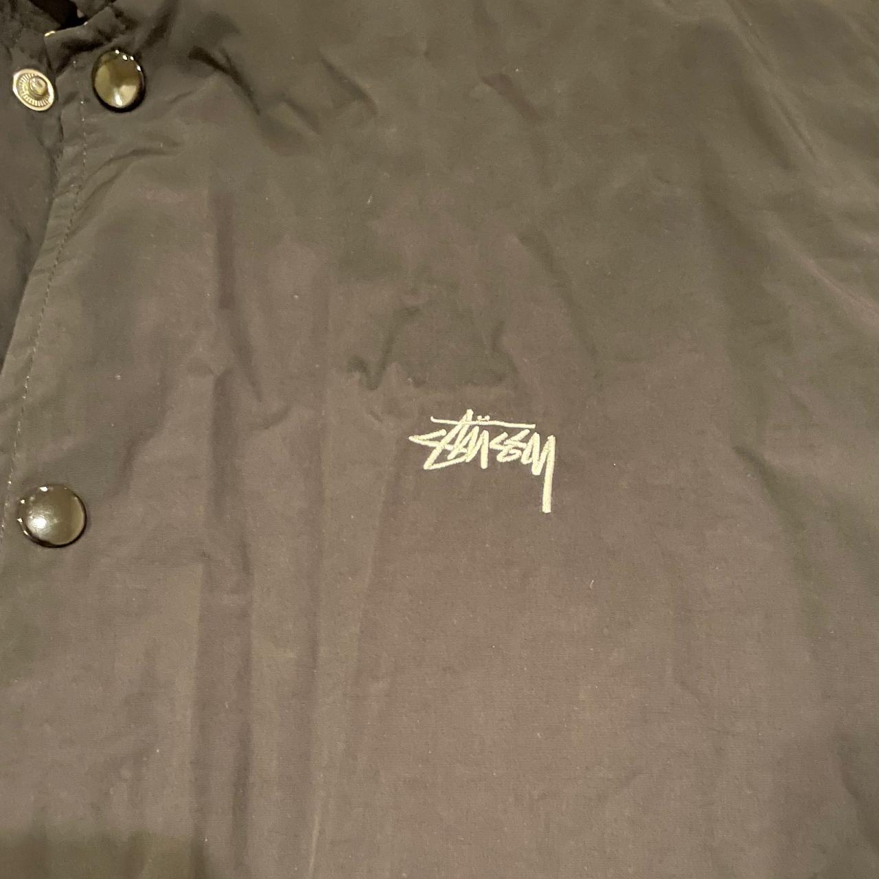 STUSSY×Champion　刺繍ロゴ　アワードボアジャケット　Mサイズ 激レアコラボ】stussy champion コーチジャケット ワールドツアー
