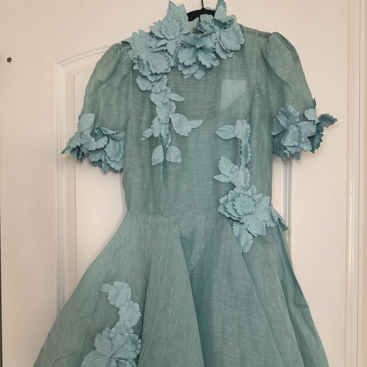Zimmerman Women's Green High Tide Off Flower Mini... - Depop