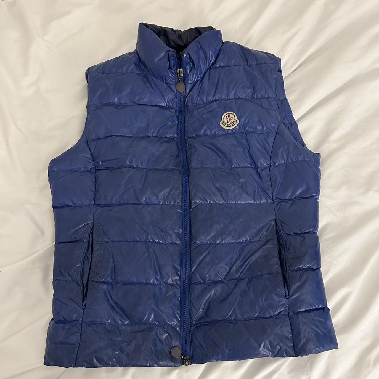 Moncler Women's Blue Gilet | Depop