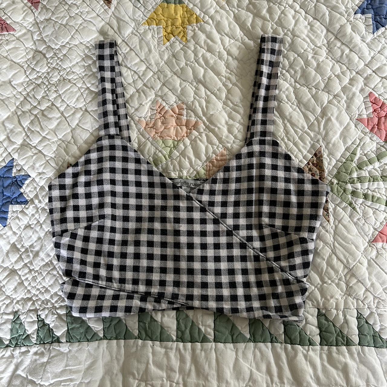 Super Cute Checkered Charlotte Russe Crop Top Easily Depop