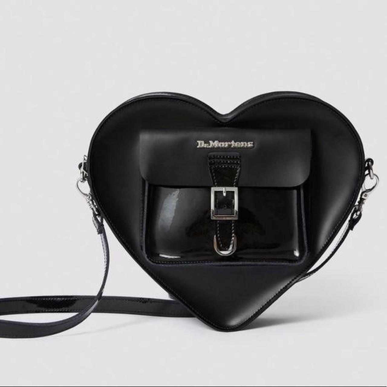 doc martens leather heart bag can be worn as a... - Depop