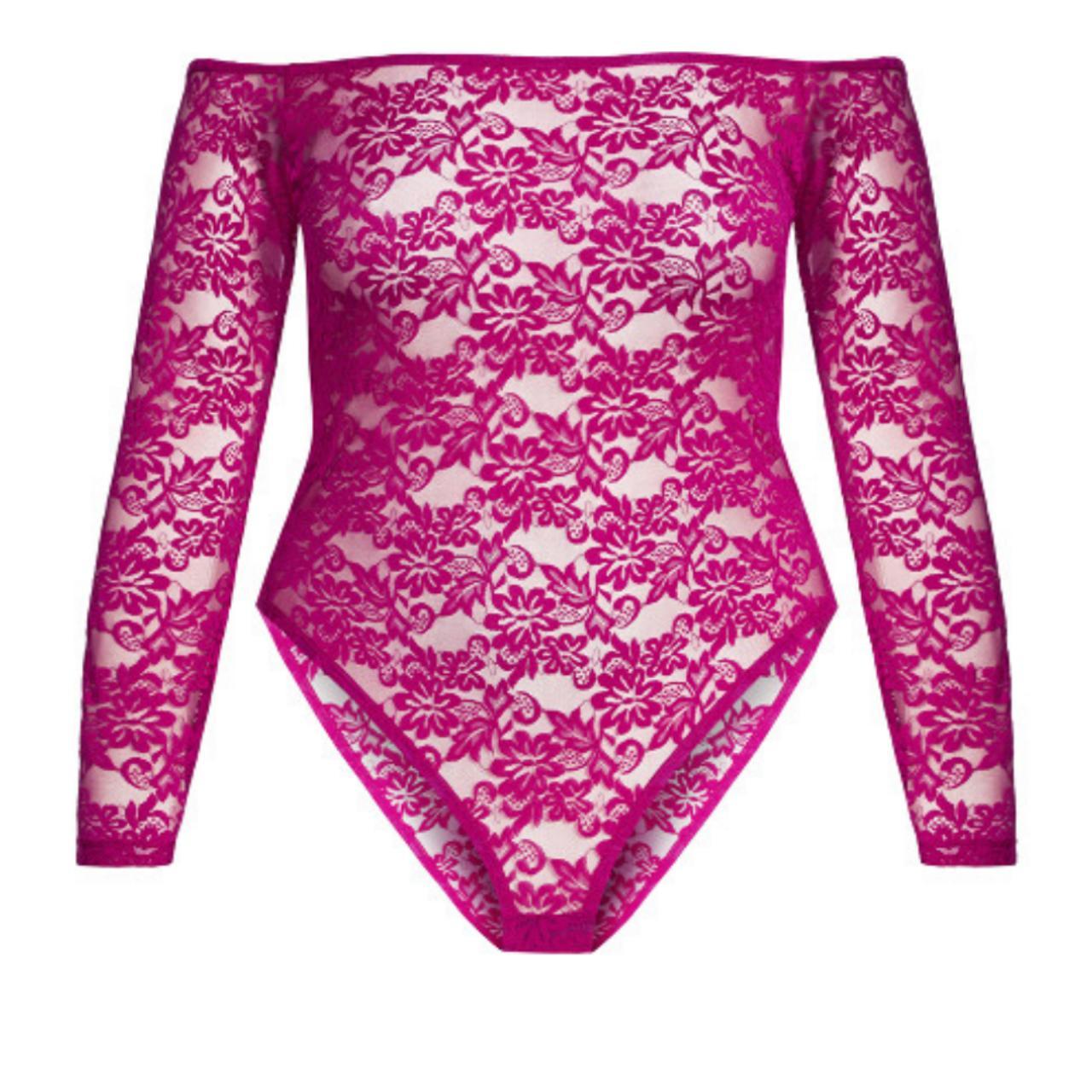 City Chic Women's Pink Bodysuit Depop