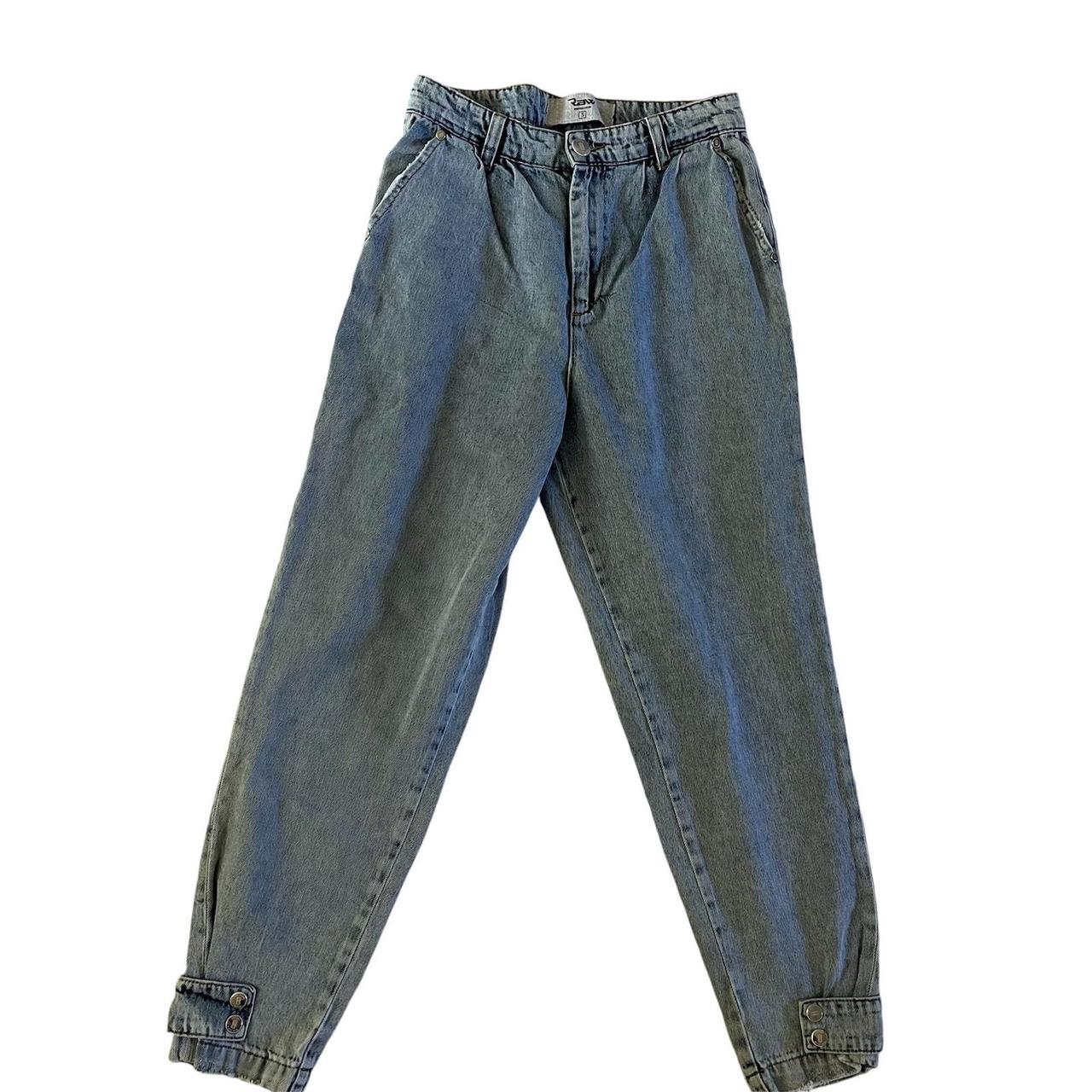 Women's Jeans - Blue - S – Raw Provocateur Retro Wash High Rise Tapered …