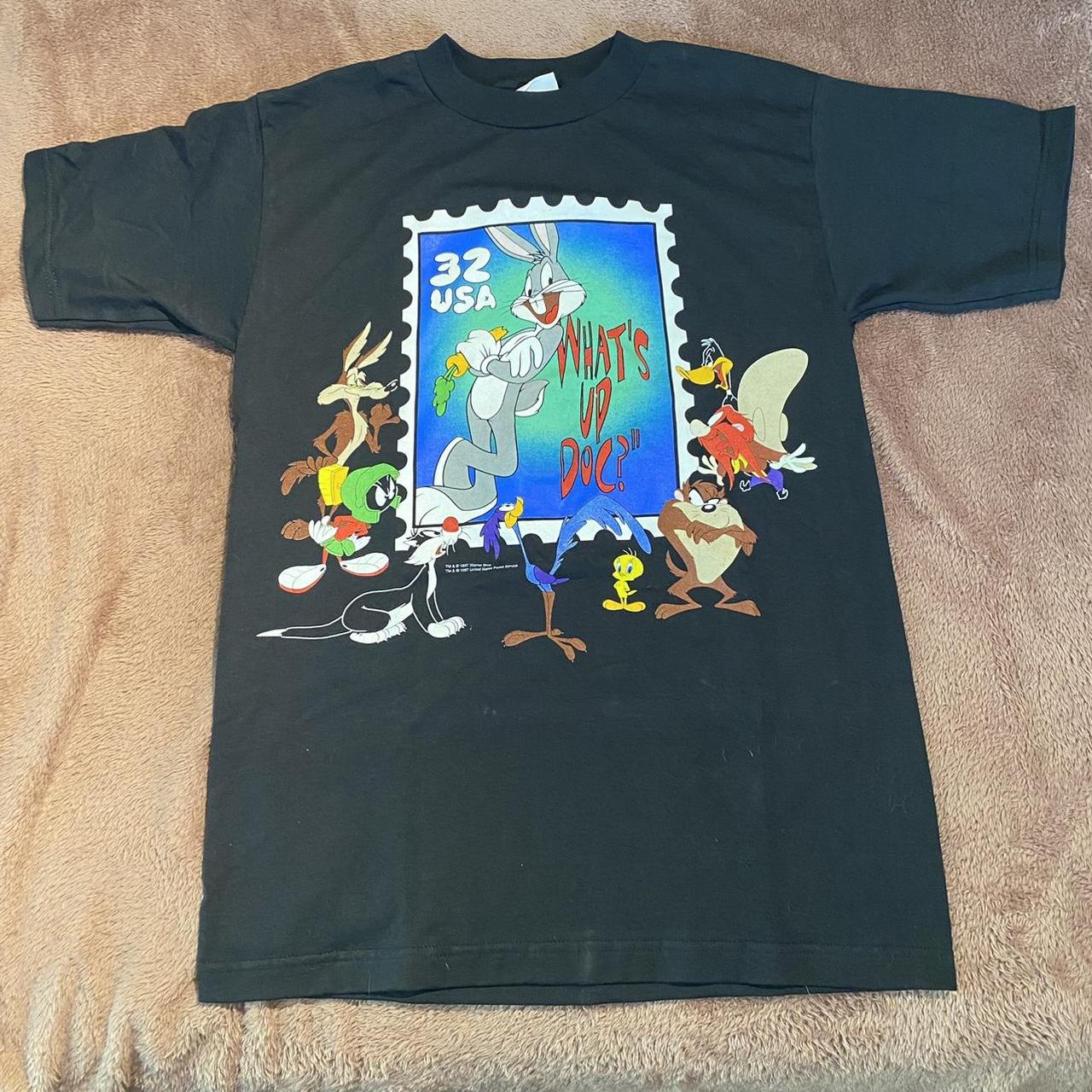 Looney Tunes Stamp Collection Shirt 1997 Warner... - Depop