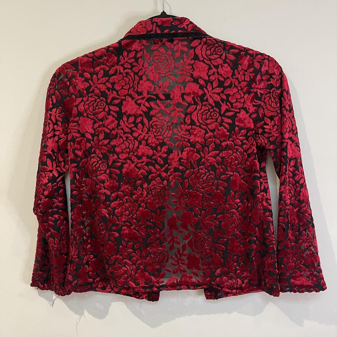 Women's Red and Black Blouse | Depop