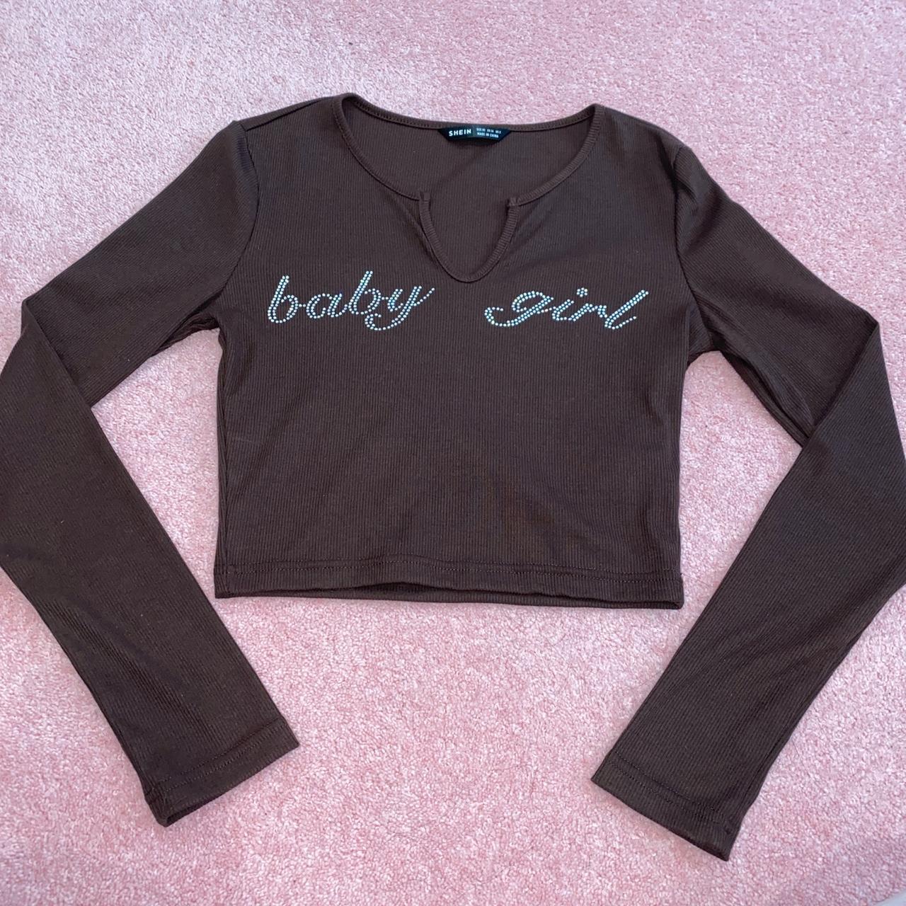 SHEIN Women's Brown Croptop Depop