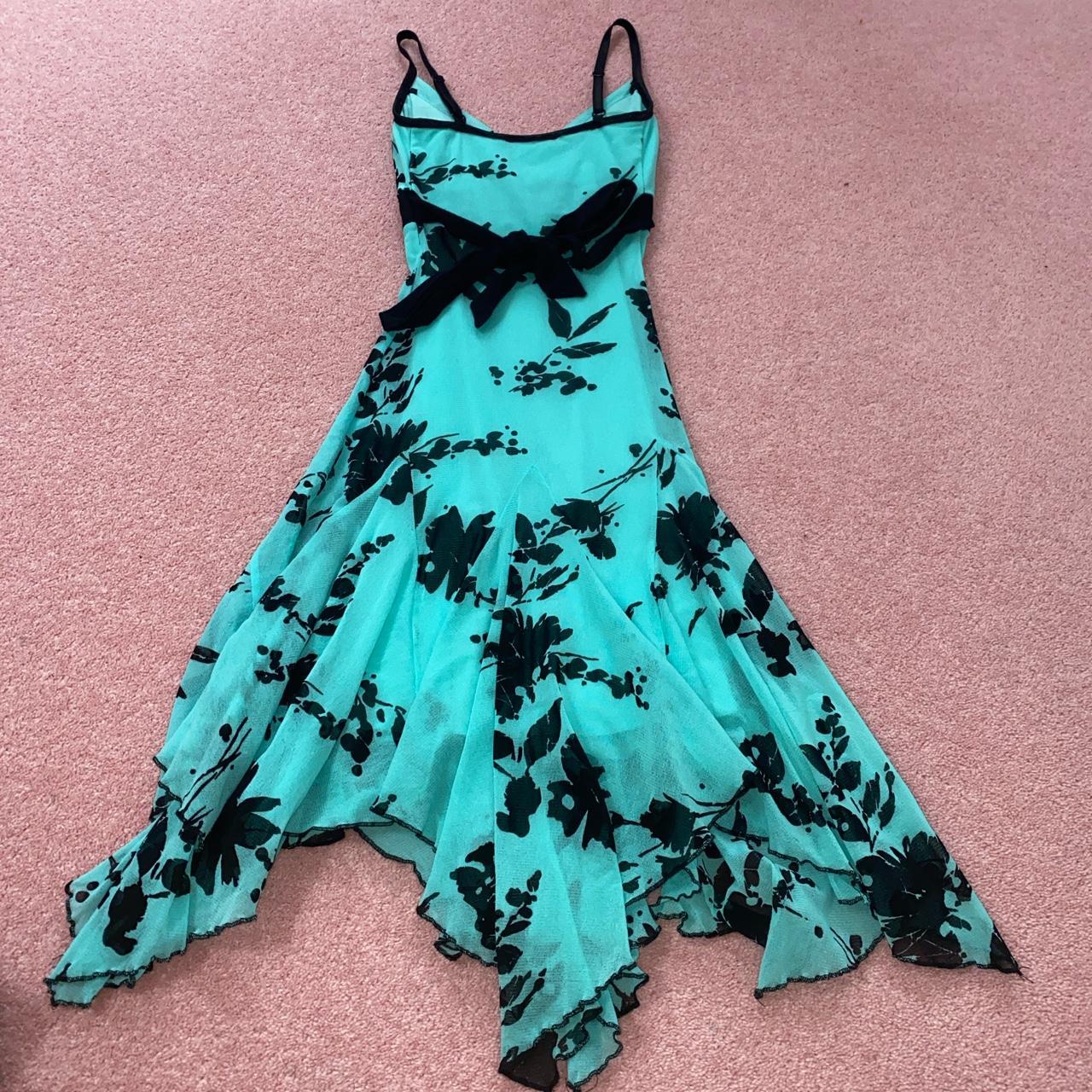 Jane Norman Women's Blue and Black Dress Depop