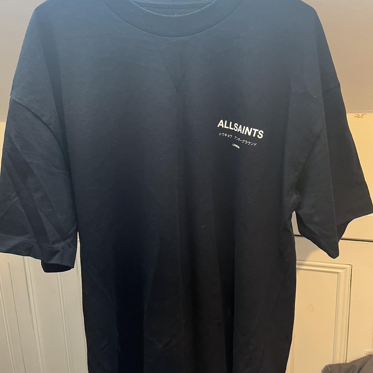 Black All saints Tshirt Never been worn before... Depop