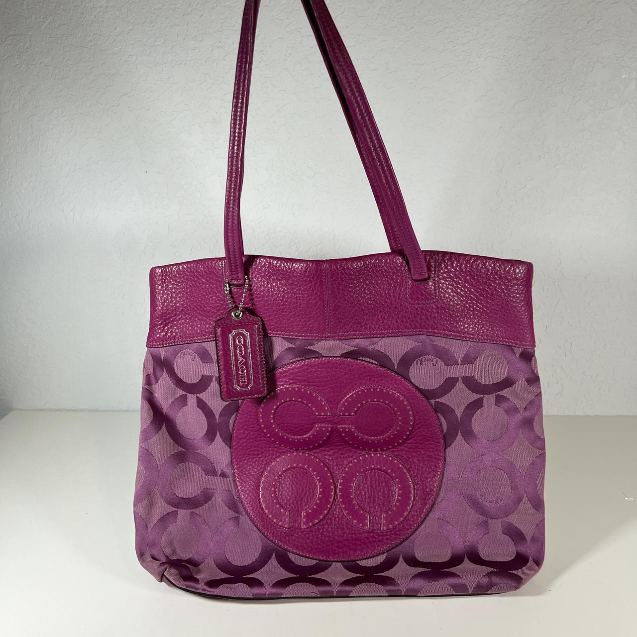 Purple Coach Julia offers Monogram Handbag