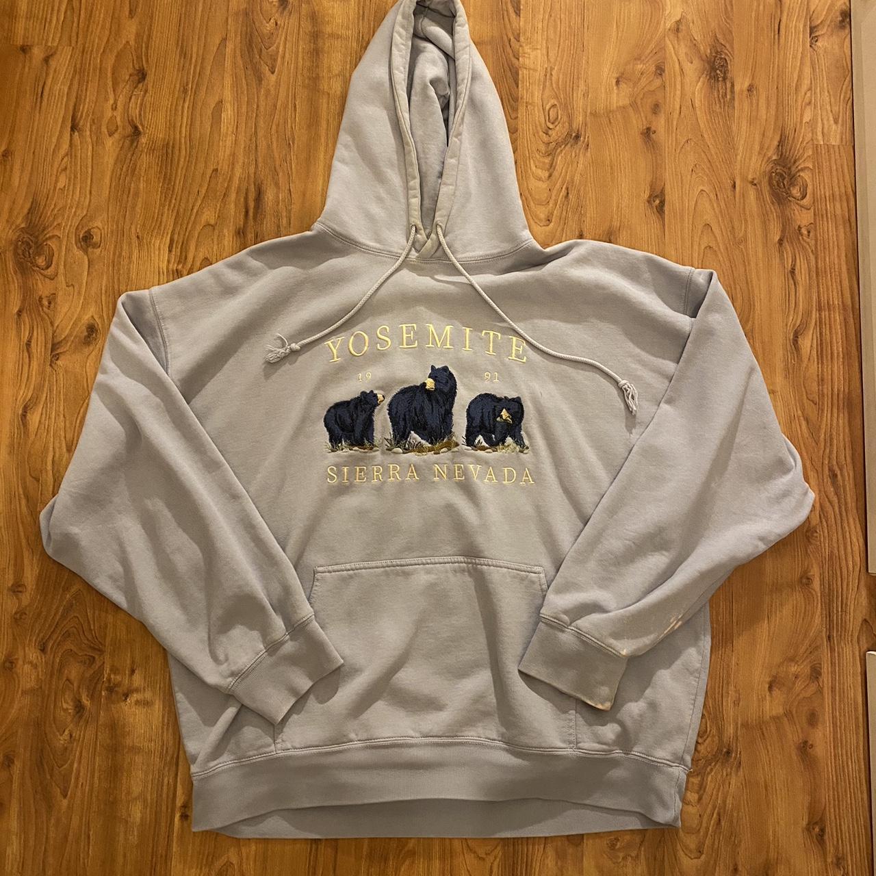 Brandy Melville Women's Blue Hoodie | Depop