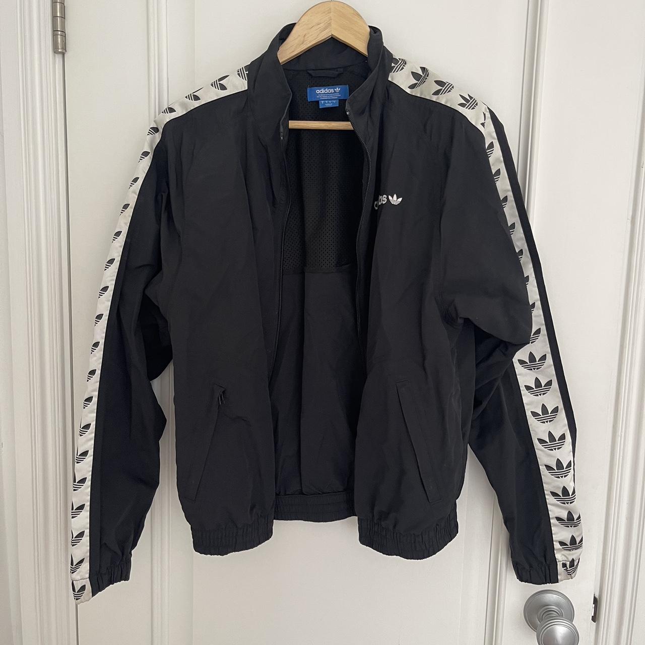 Adidas Originals TNT Tape Wind Jacket in black and. Depop