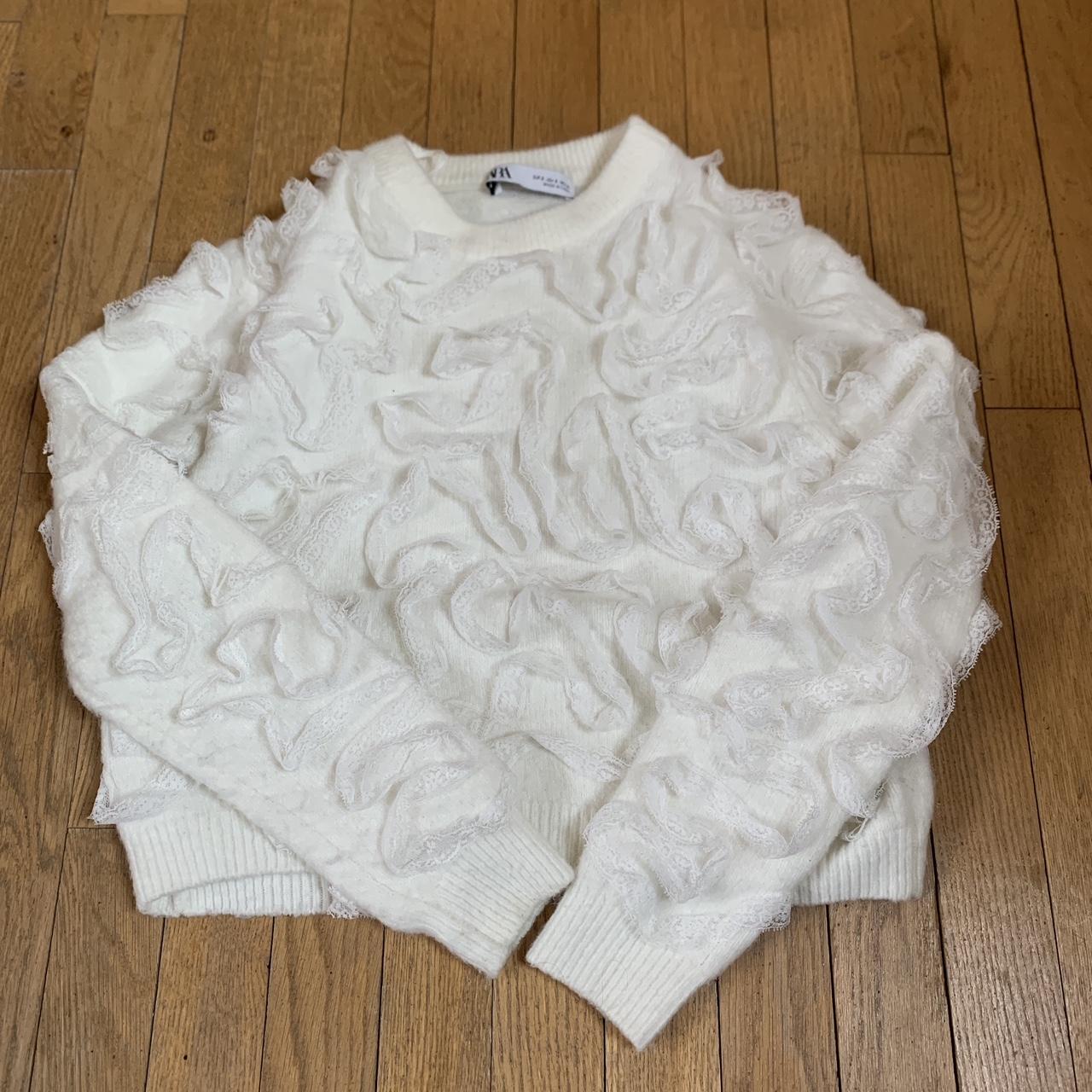 Zara Women's White Jumper Depop