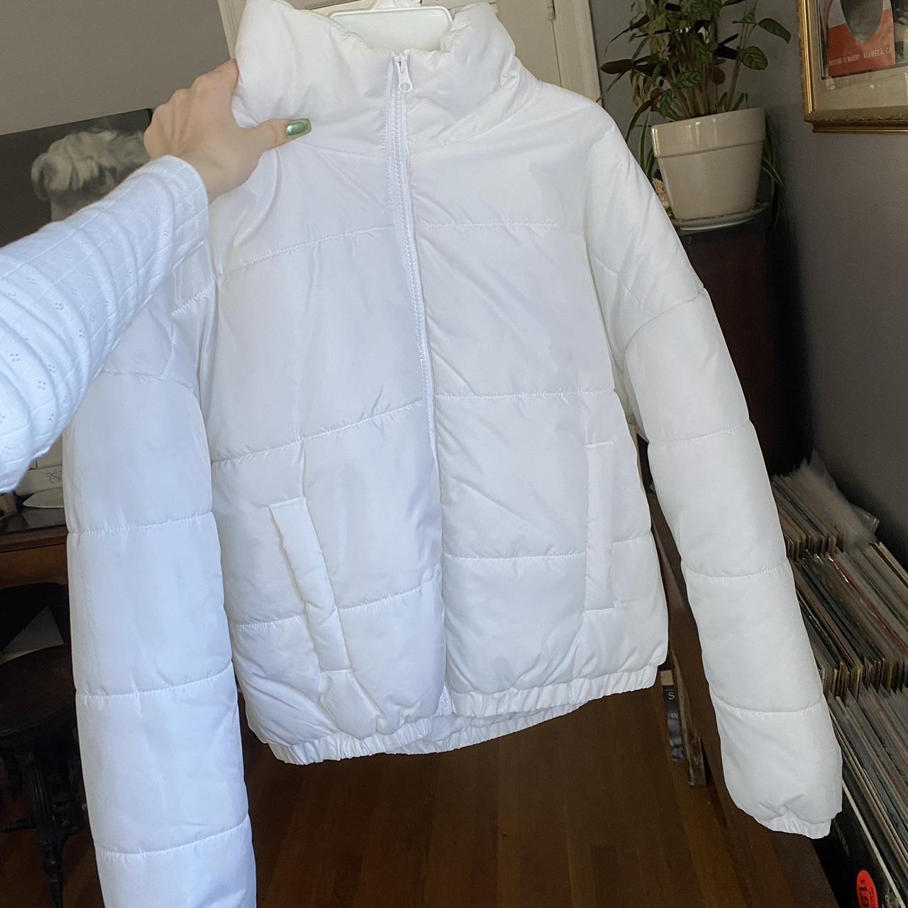 Abound from nordstrom rack white semi cropped puffer