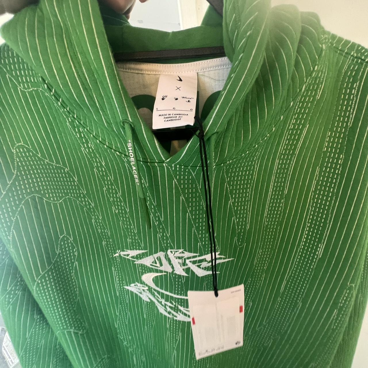 Nike Off White, Green Hoodie, Large, Buy now with