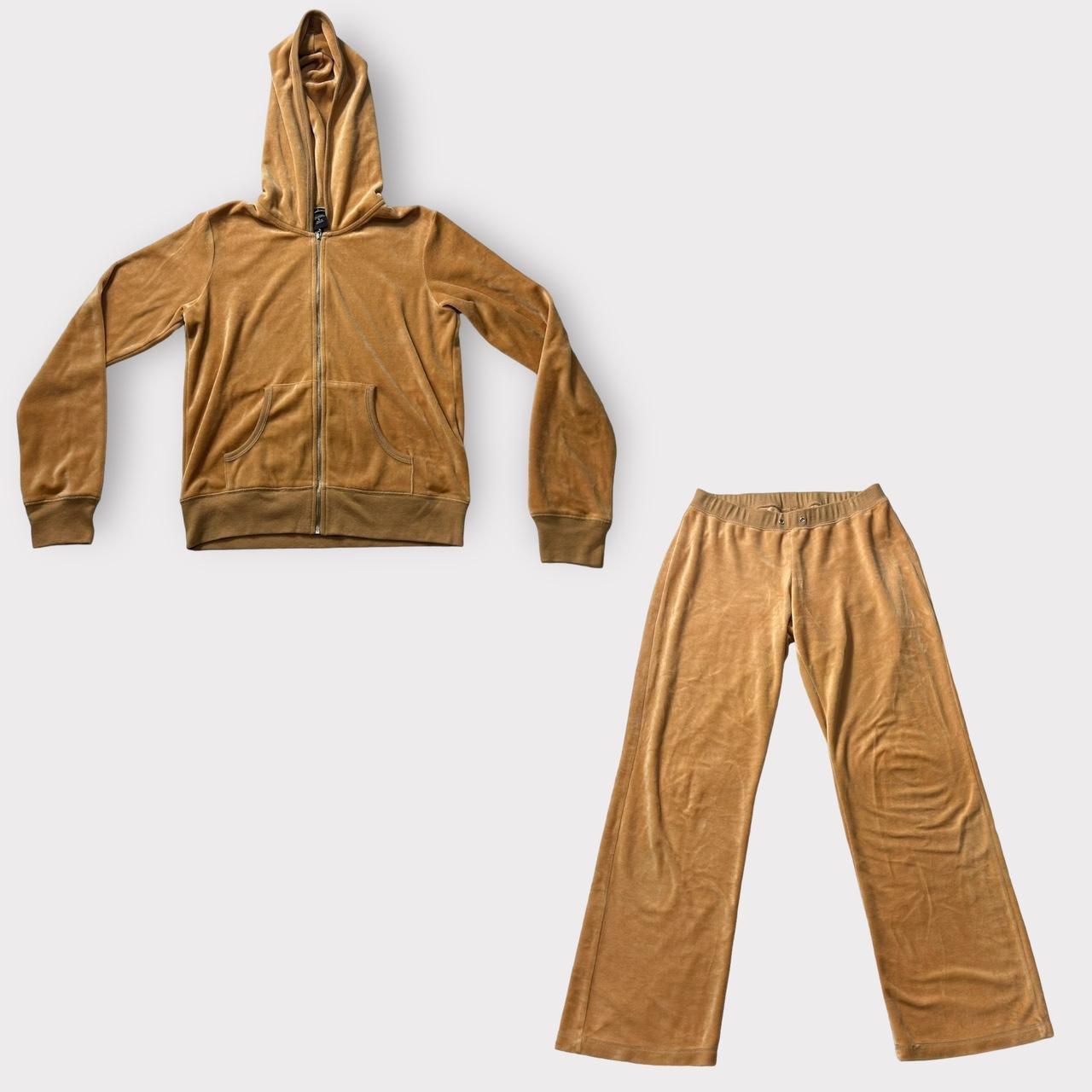 Vintage Y2K Orange Velour Tracksuit Era... Depop