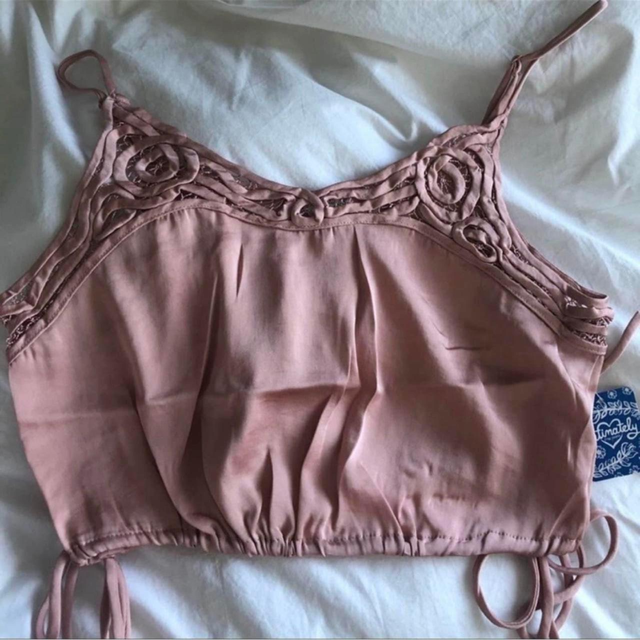 NWT Free People Blouson Brami crop top petal pink