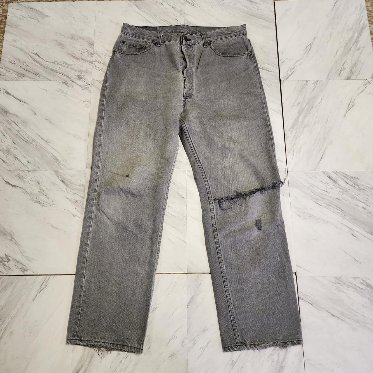 Levi's grey ripped clearance jeans