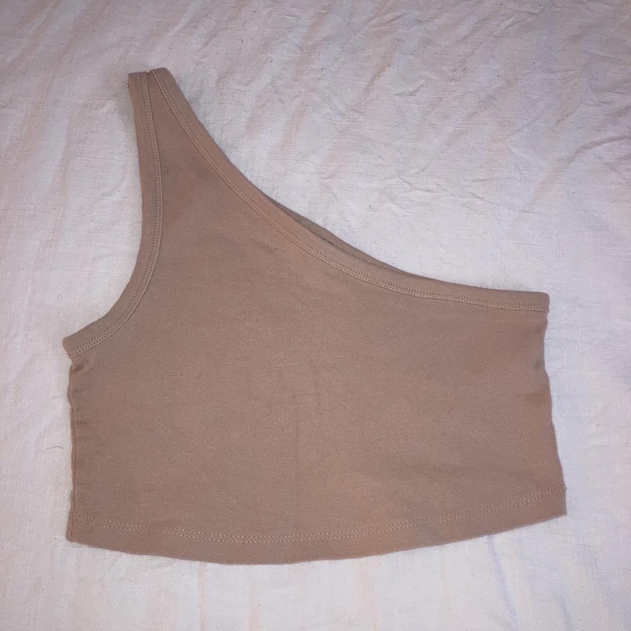 Adorable Basic Zara One Shoulder Crop Top In A Depop