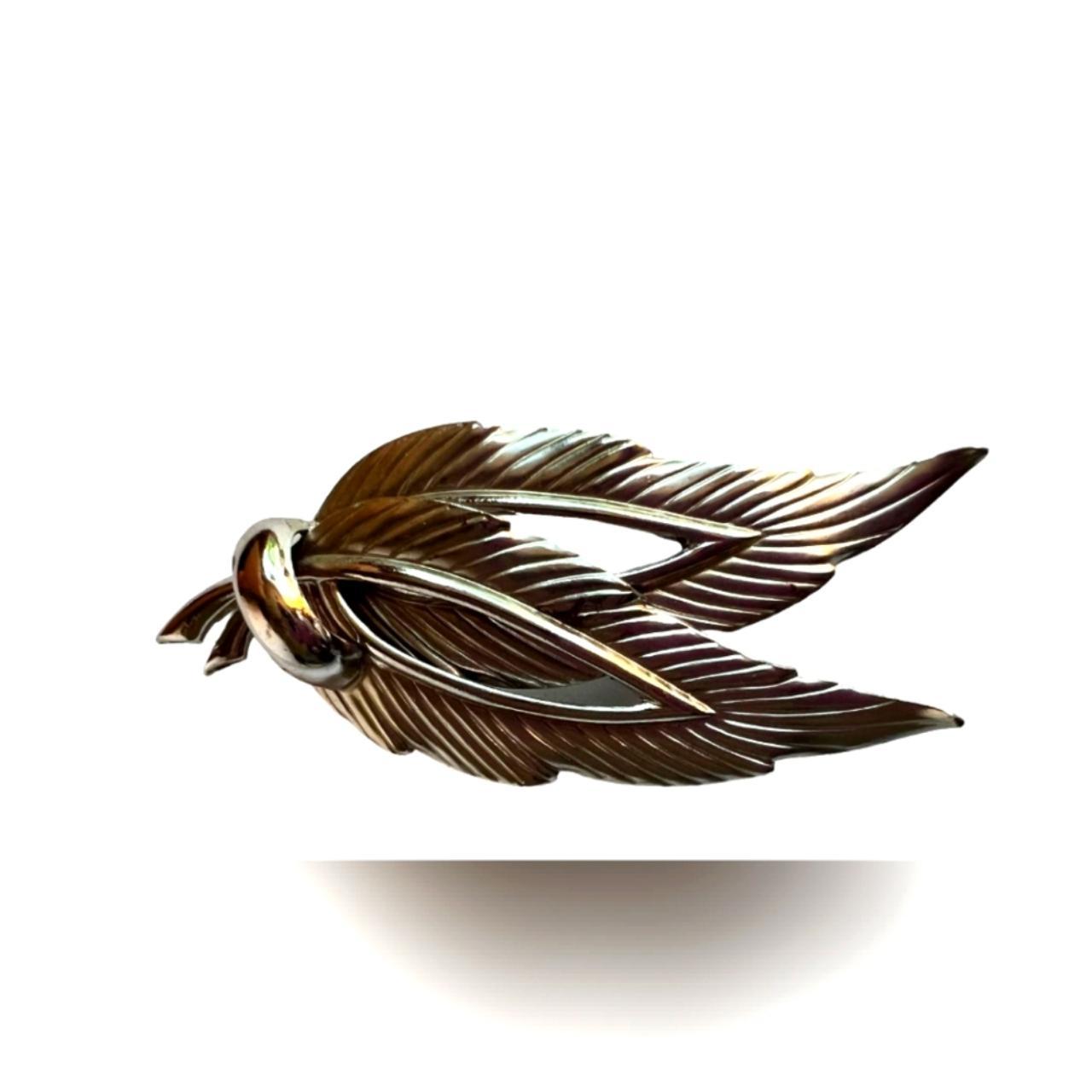 Top Sterling Silver Feather Brooch