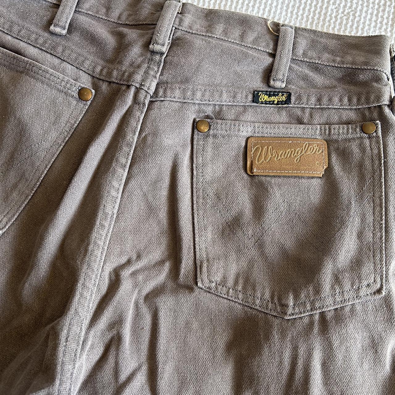 Worn vintage wrangler jeans. No tag but they fit... - Depop