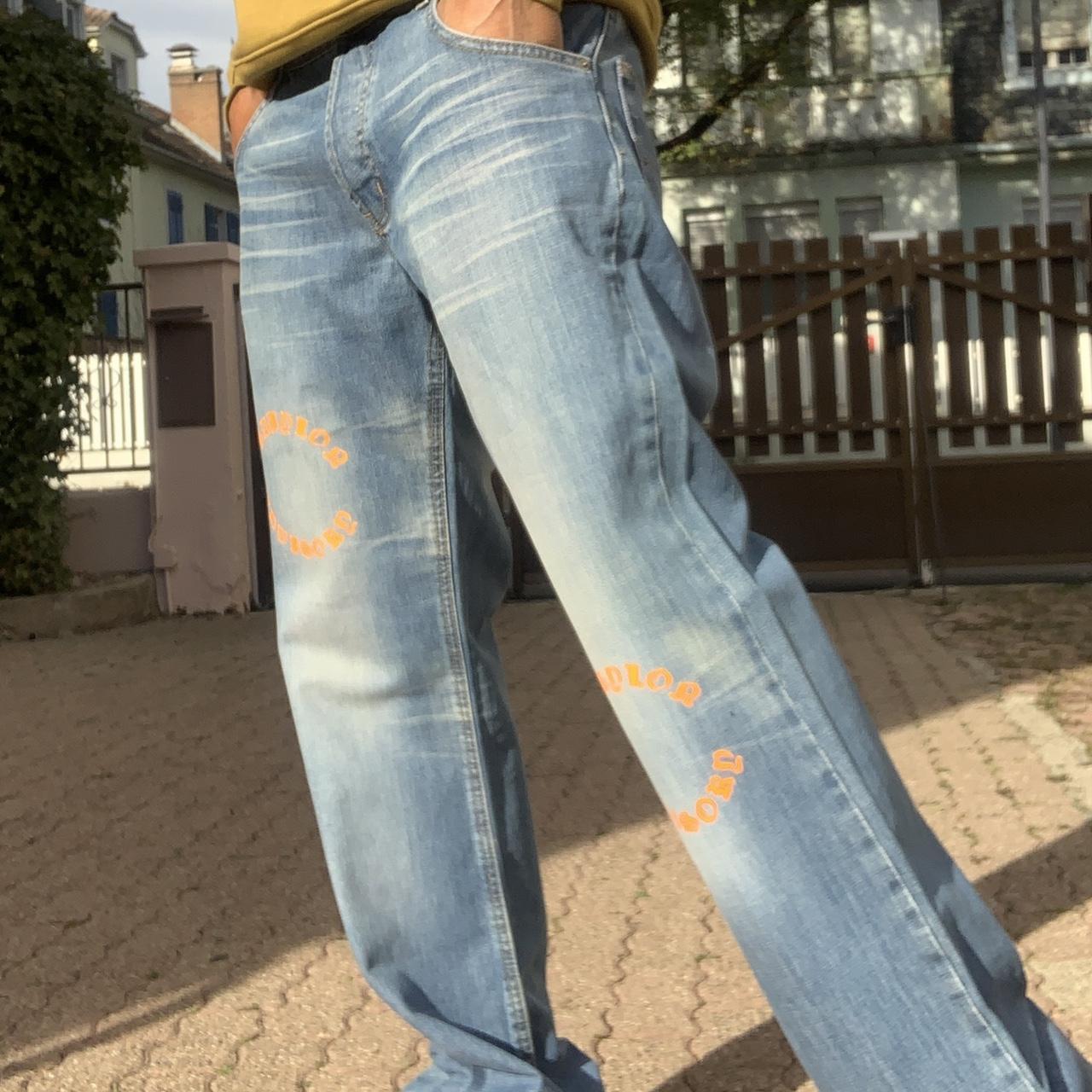 Celio Men's Blue and Orange Jeans