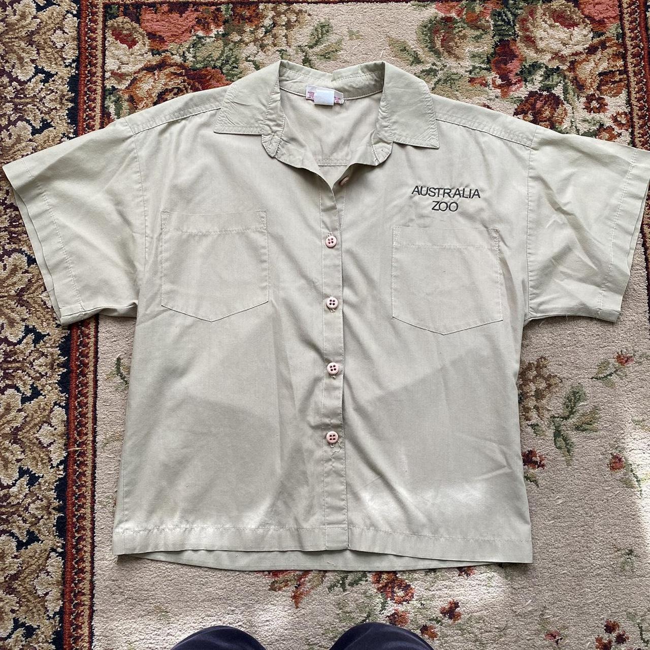 khaki Australia Zoo embroidered button up 🐯 brand... Depop