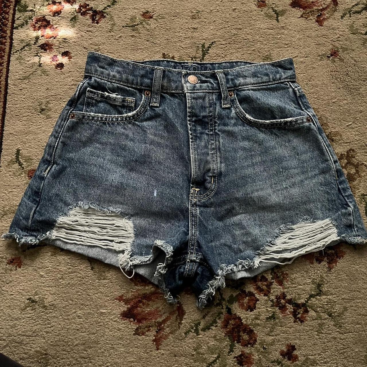 distressed cutoff jean shorts 🦋 ✨brand:... - Depop